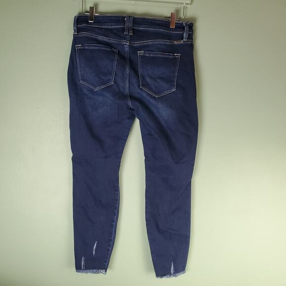 Kancan Womens Skinny Curvy High Rise Distressed Frayed Hem Jeans Size 30 - Picture 2 of 7